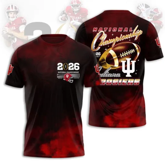 Discover Indiana Hoosier Football 2026 National Championship 3D Shirt