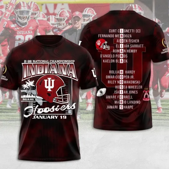 Discover Indiana Hoosier Football 2026 National Championship 3D Shirt