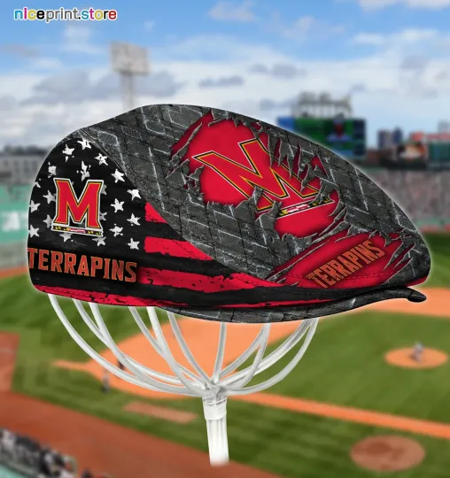 Discover Maryland Team Terrapins Jeff Cap Driving Cap Golf Cap Newsboy Cap Flat Cap