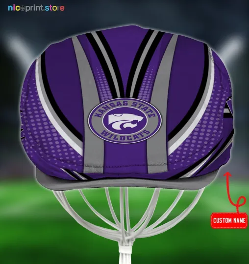 Discover Kansas State Team Wildcats Jeff Cap NCAA Jeff Cap Newsboy Cap Driving Cap