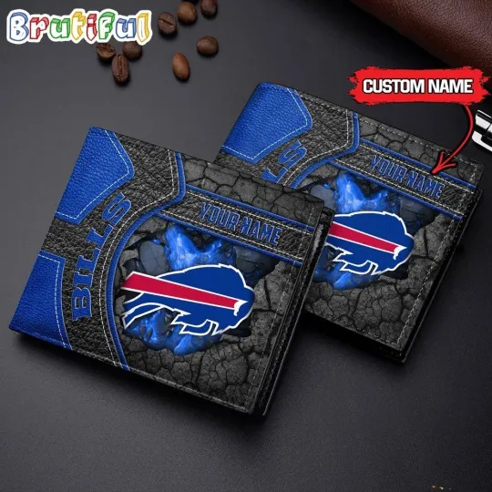 Discover Buffalo Football Team Billss Custom Name Men’s Leather Wallet