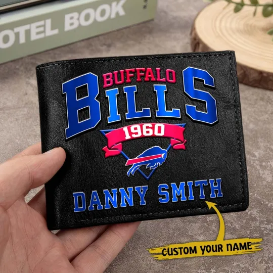 Discover Personalized Buffalo Football Billss Team Men Leather Wallet Gift For Him