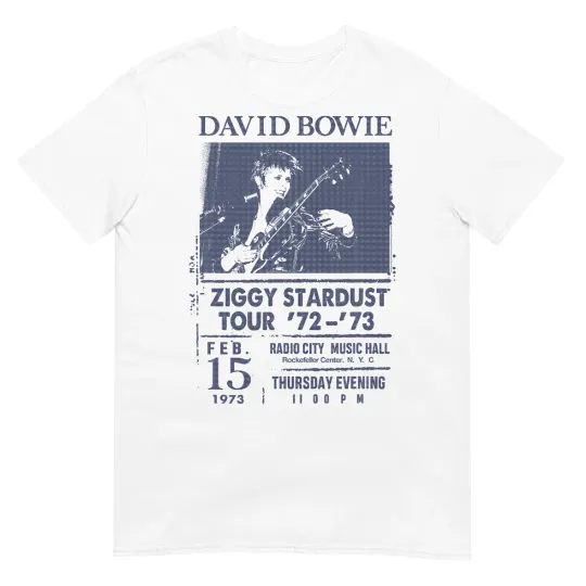 Discover David Bowie Grey Radio City T-Shirt - Classic Fit Crew Neck Cotton Tee