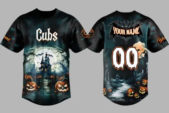 Discover Cubsss x Halloween Giveaway Jersey - All Size