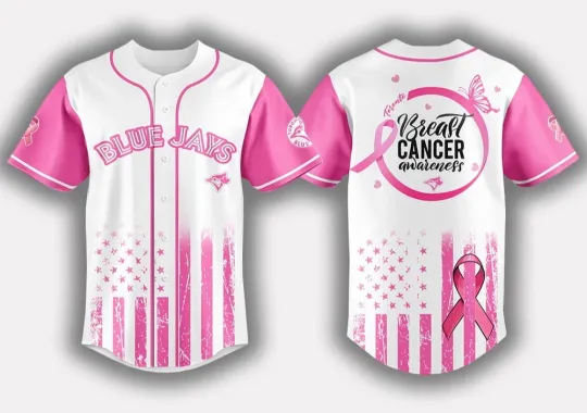Discover Blue Jays x Breast Cancer Awareness Game Night Jersey - All Size