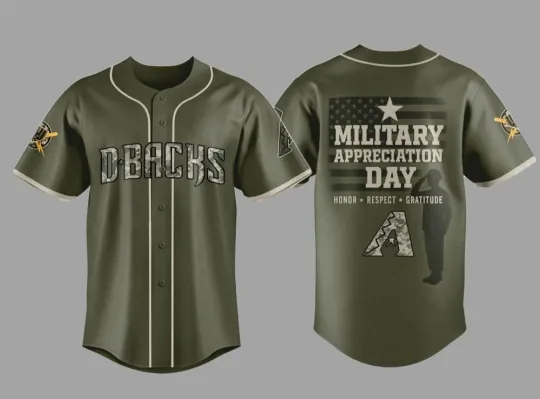 Discover Diamondbacks Military Appreciation Day Giveaway Jersey - All Size
