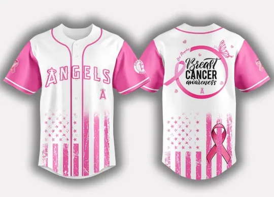 Discover Angels x Breast Cancer Awareness Game Night Jersey - All Size