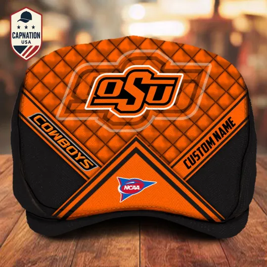 Discover Oklahoma-State-Cowboys Jeff Cap NCAA Jeff Cap NCAA Flat Cap NCAA Newsboy Cap