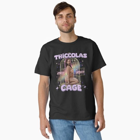 Discover Thiccolas Cage Funny Meme Classic T-Shirt