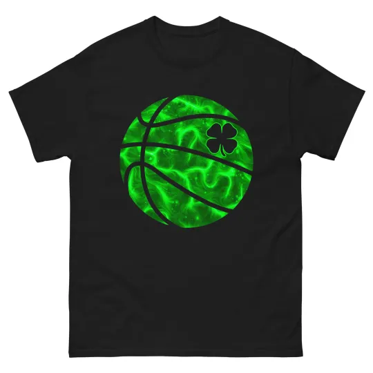 Discover Basketball Shamrock Lucky Clover Irish St Patrick's Day Boys T-Shirt