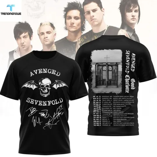 Discover Avenged Sevenfoldd Good Charlotte 2026 North American Tour 3D Shirt