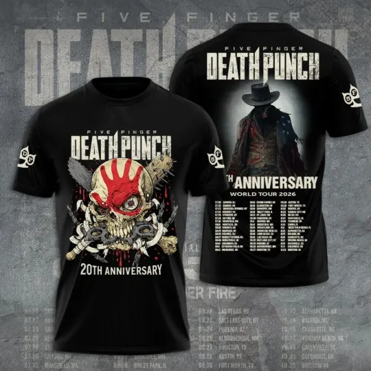 2026 Five Finger Death Punch Tour 2026 3D Shirt