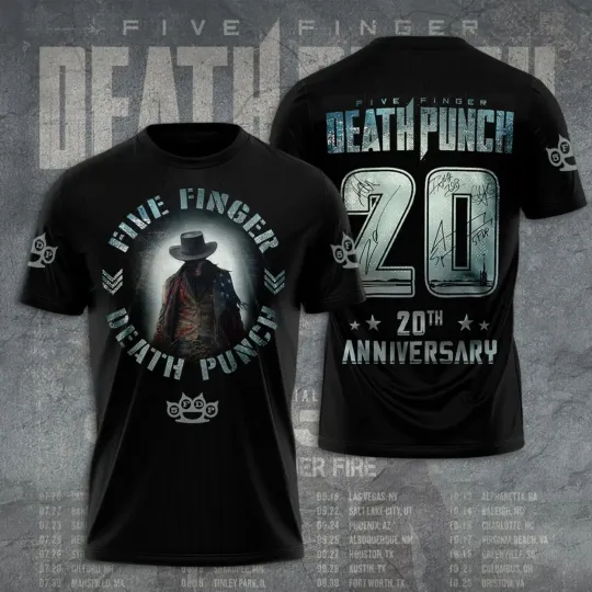 2026 Five Finger Death Punch Tour 2026 3D Shirt