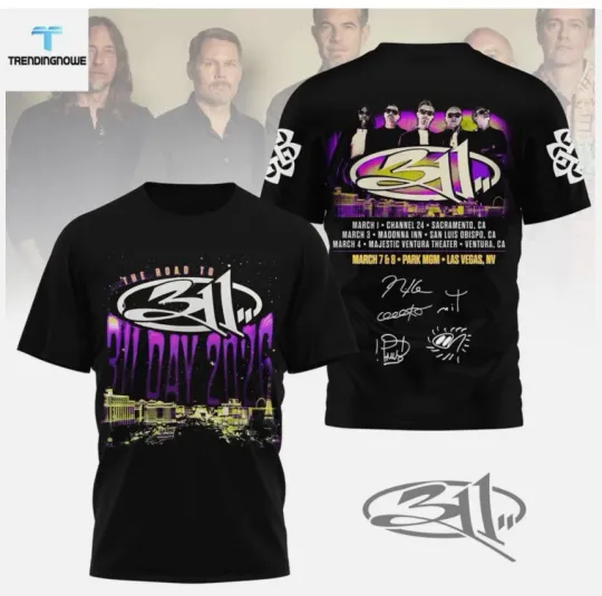 Discover 311 Band Unity Tour 2026 3D Shirt