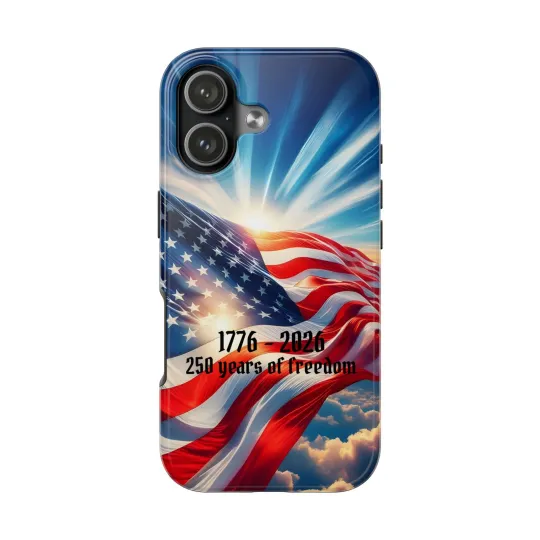 Discover America 250 Freedom Tough Case for iPhone Samsung Patriotic USA Anniversary Case