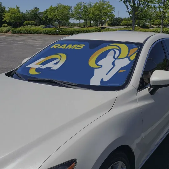 Discover Fanmats Los Angeles Rams Football Windshield Sunshade