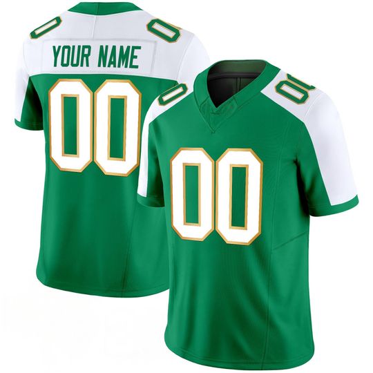 Discover South Bend Style Embroidered Full Logo Football Jersey Green Custom Name Number Personalized College Fan Shirt Gameday Spirit Unisex Top