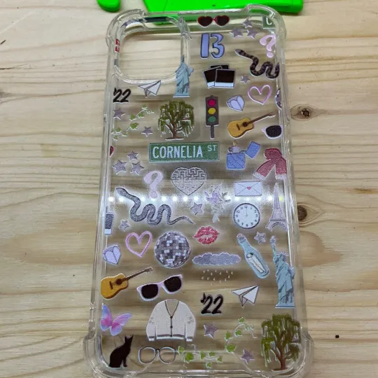 Discover NEW Swift iphone Clear Plastic Case 11 Pro Max With Green Stand