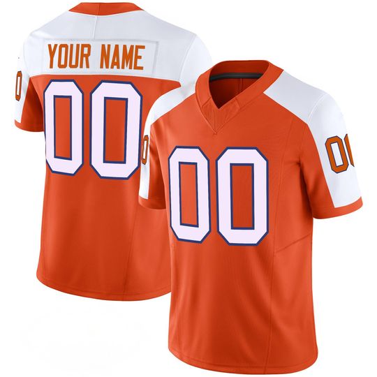 Discover Orange White Tiger Inspired Football Jersey Custom Name Number, College Style Fan Jersey, Personalized Game Day Sports Gift