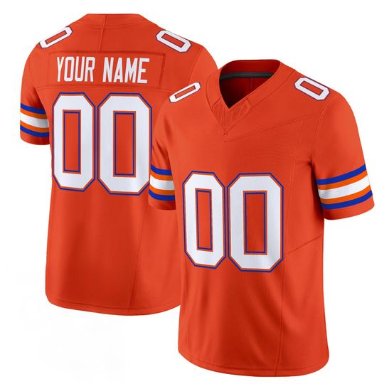 Discover Florida Inspired Orange Blue College Style Football Jersey Custom Name Number, Personalized Fan Jersey for Men Women