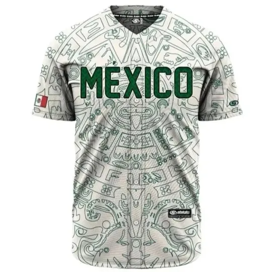 Aztec México Baseball Jersey, Mexico Jersey for Men Women Youth An
