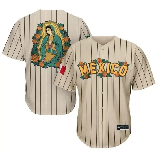Discover Mexico Guadalupe Baseball Jersey - Mexican Roots Flag Sports Shirt Unisex