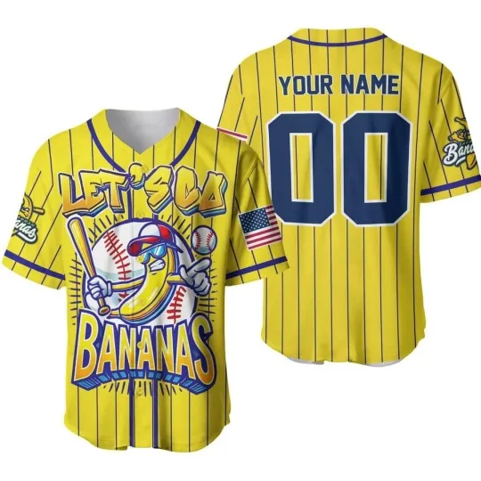 Discover Custom Name Savannah Bananas Baseball Jersey