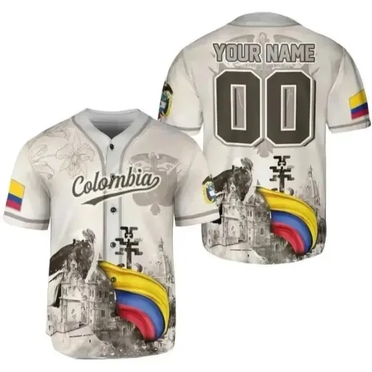 Discover Personalized Colombia Baseball Jersey – Custom Colombia Shirt for All Ages