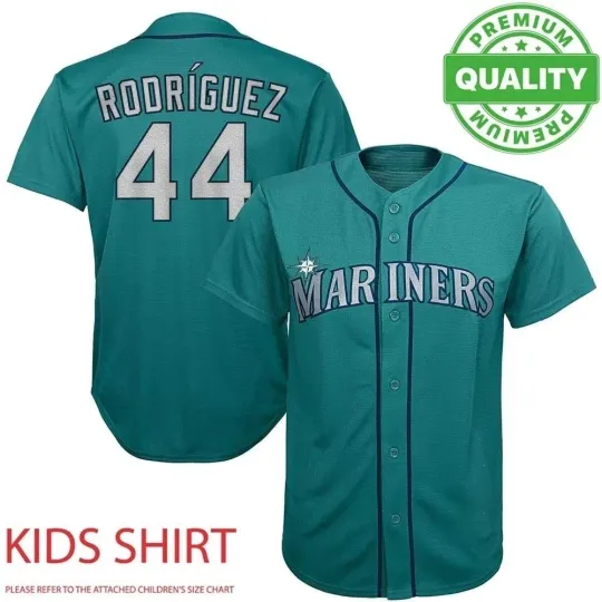Discover Mariners Rodriguez #44 Baseball Jersey 3D AOP For Kids Youth K13296