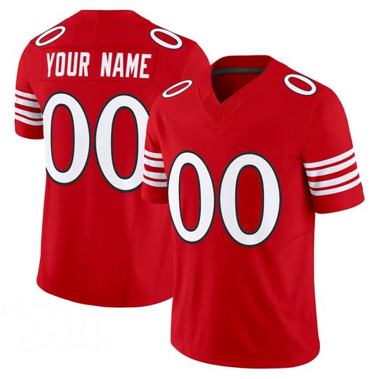Discover Utah Inspired Red Style Embroidered Football Jersey Custom Name & Number, Personalized Game Day Fan Jersey for Men Women