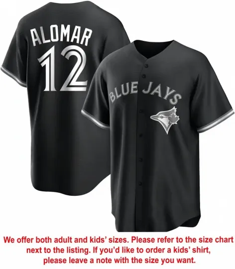 Discover #12 Alomar Baseball Jersey 3D Shirt All sizes kids size AOP PP2685