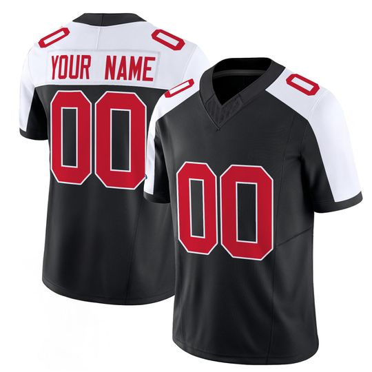 Discover Mississippi Style Black White Embroidered Full Logo Custom Football Jersey, Personalized Name Number Game Day Fan Shirt, College Spirit Gift