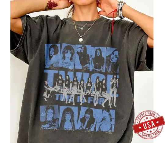 Discover Twice This Is For World Tour 2026 Retro Graphic T-Shirt, Kpop Fan Merch