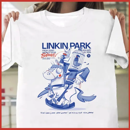 Discover Linkiin Park FZ 2026 Tour Sakhir Poster Jan 18th 2026 T Shirt
