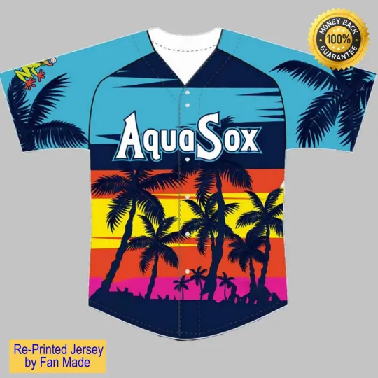 *Best Price* AquaSox Margaritaville Night Baseball Jersey 2025 -  All Size S-5XL