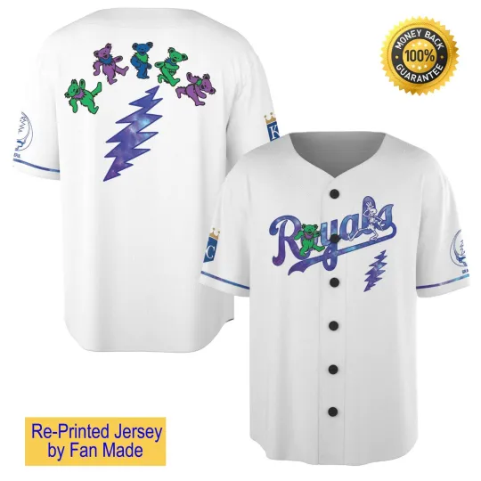 Discover K.C. Royals x Grateful D Night Game Jersey Giveaway 2025 - All Size