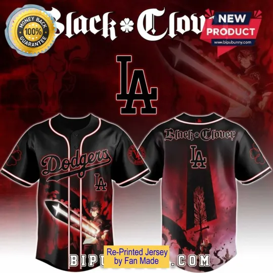 Discover Dodgers  x Black Clover Limited Edition Jersey - All Size