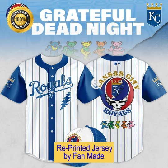 K.C. Royals x Grateful D Night Game Jersey 2025 Giveaway - All Size