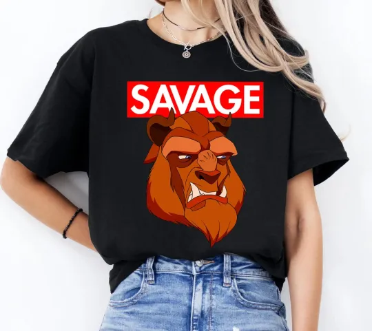 Discover Disney Beauty And The Beast Savage Cute T-Shirt, Gift For Friends