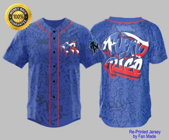 Discover Marlins Puerto Rican Heritage Jersey Giveaway 2025 - All Size