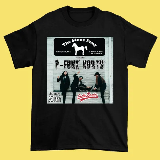 Discover P-Funk North Tour January 2026 Black Cotton Shirt