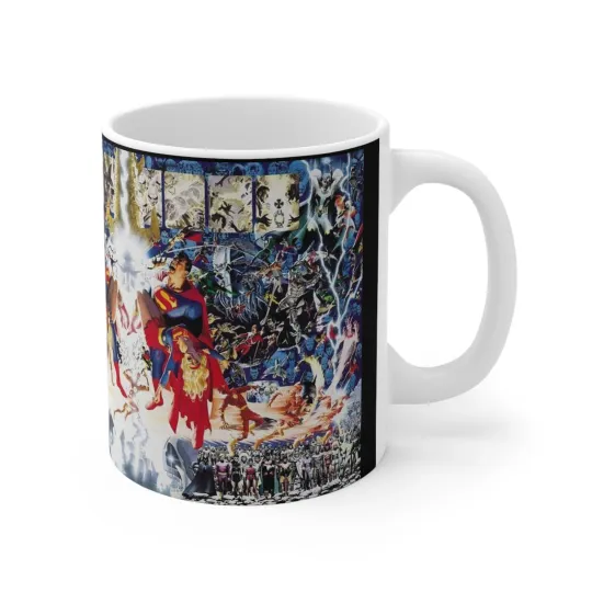 Discover Crisis on Infinite Earths Coffee Mug George Perez & Alex Ross Art DC