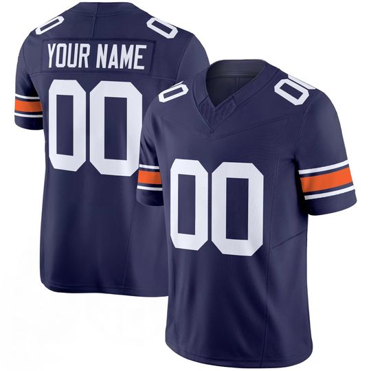 Discover Auburn Inspired Navy Football Jersey Custom Name Number Embroidered College Game Day Jersey for Fans and Supporters