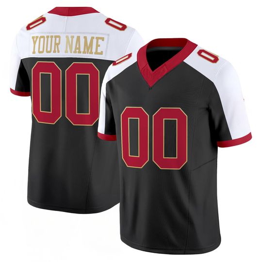 Discover Georgia Embroidered Football Jersey | Personalized Name & Number | Black White Team Colors | Stitched Full Logo Style | Game Day Fan Jersey