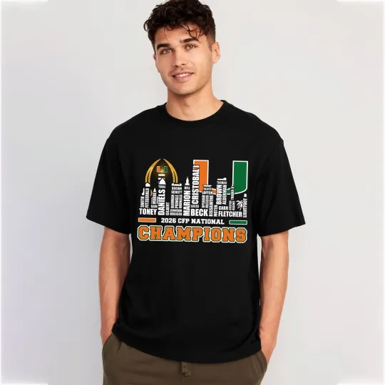 Discover 2026 CFP National Champions Hurricanes Tshirt