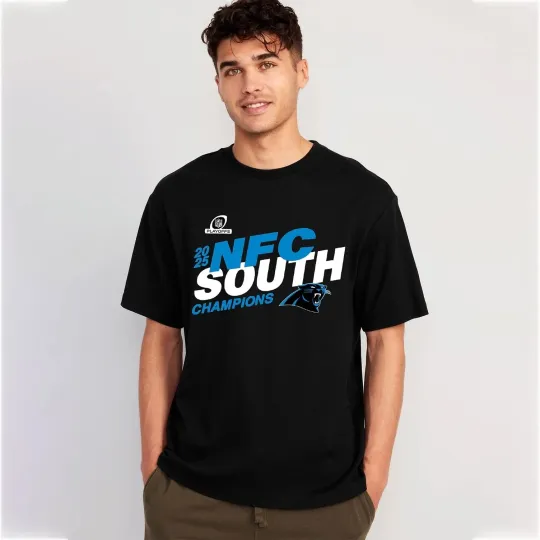 Discover Panther 2025 NFC South Division Champions T-Shirt