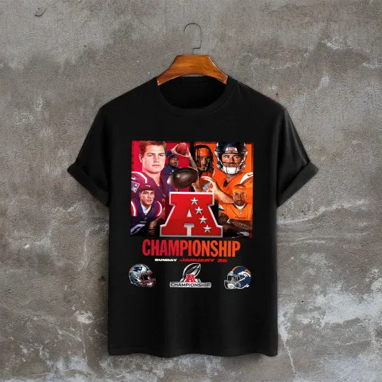 Nw England Patriots vs Denver Broncos 2025 2026 AFC Champions TShirt