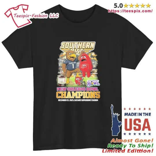 Discover Southern Miss Mascot Beat WKU Nw Orleans Bowl Champions Shirt