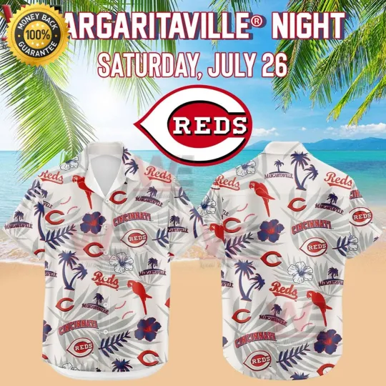 Discover *Best Price* C.Reds Margaritaville Night 2025 Hawaiian Shirt -  All Size S-5XL