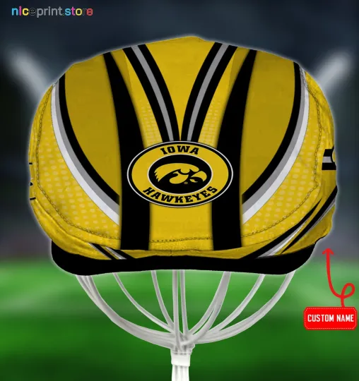 Discover Iowa Team Hawkeyes Jeff Cap NCAA Jeff Cap Newboys Cap Driving Cap Golf Cap